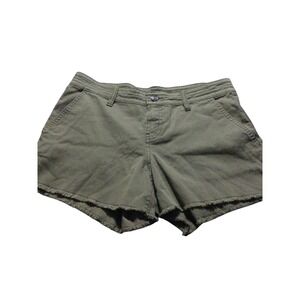 PRANA Olive Green Frayed Hem Cargo Shorts Womens Size 0 Casual Outdoor‎